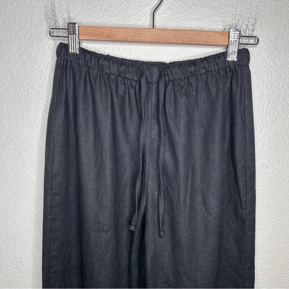 Reformation 100% linen black drawstring pants SP - Picture 2 of 14